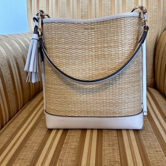 Coach Small Raffia and Straw Mollie Bucket Bag - Picture 3 of 8